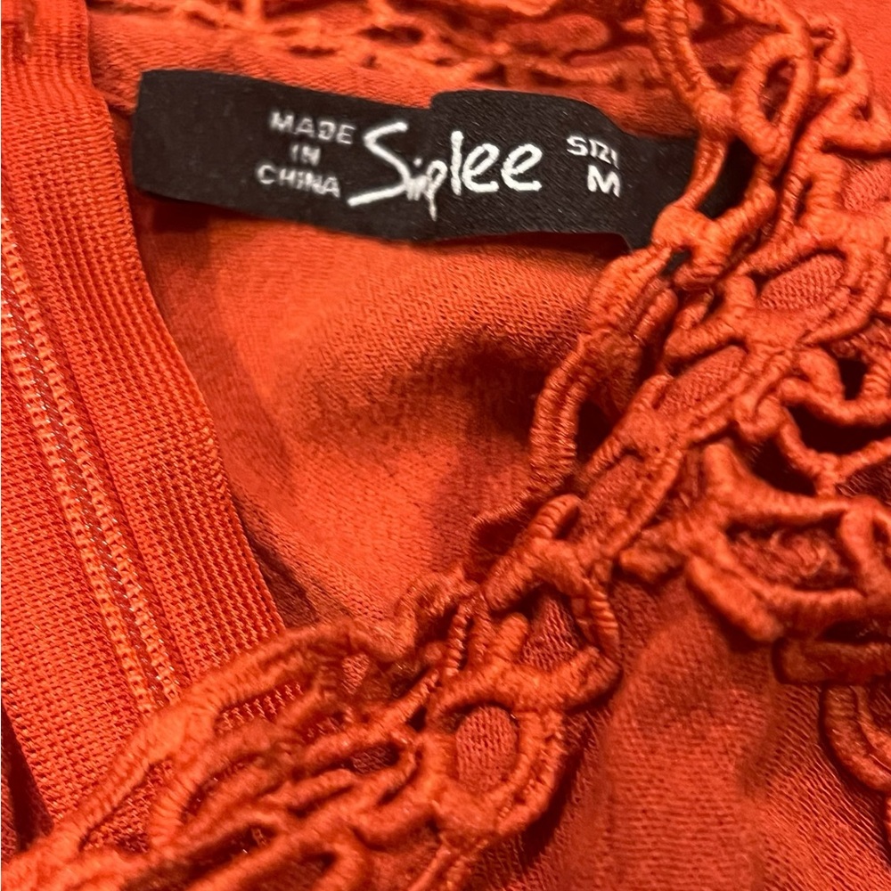 Orange Ruffle Dress - Picture 6 of 6